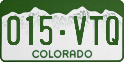 CO license plate 015VTQ