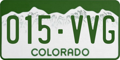 CO license plate 015VVG