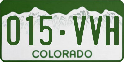 CO license plate 015VVH