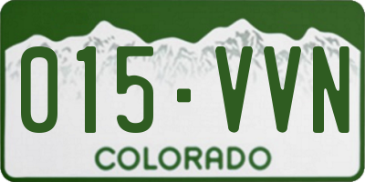CO license plate 015VVN