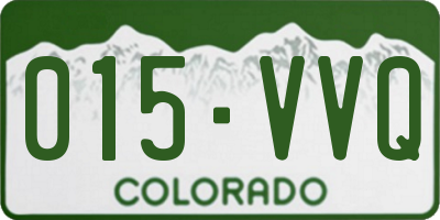 CO license plate 015VVQ
