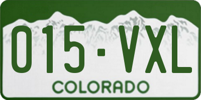 CO license plate 015VXL