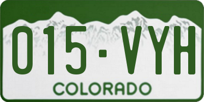 CO license plate 015VYH