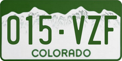 CO license plate 015VZF