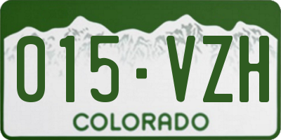 CO license plate 015VZH