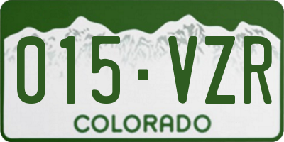 CO license plate 015VZR