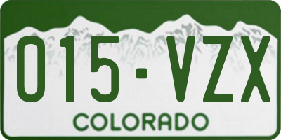 CO license plate 015VZX