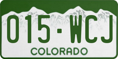CO license plate 015WCJ