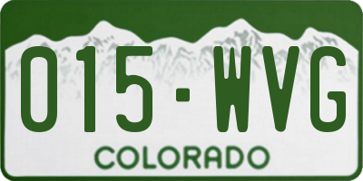 CO license plate 015WVG