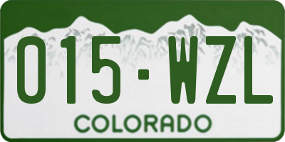 CO license plate 015WZL