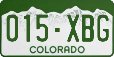 CO license plate 015XBG