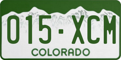 CO license plate 015XCM