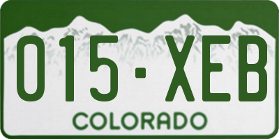 CO license plate 015XEB