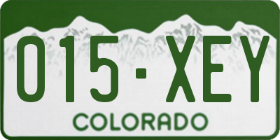 CO license plate 015XEY