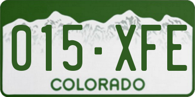 CO license plate 015XFE