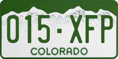 CO license plate 015XFP