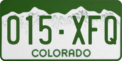 CO license plate 015XFQ