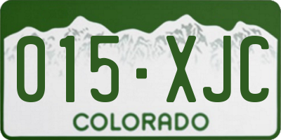 CO license plate 015XJC