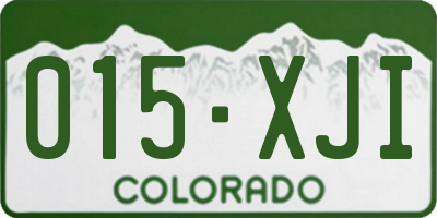 CO license plate 015XJI