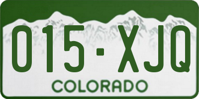 CO license plate 015XJQ