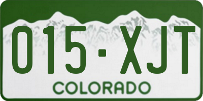 CO license plate 015XJT