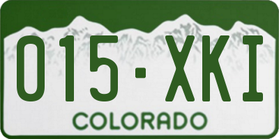CO license plate 015XKI