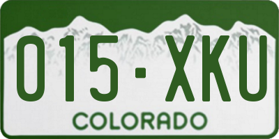 CO license plate 015XKU