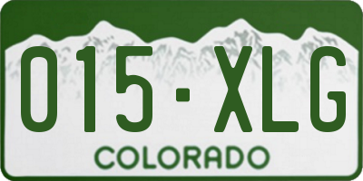 CO license plate 015XLG
