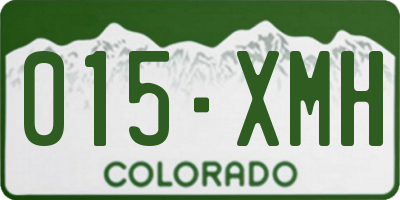 CO license plate 015XMH