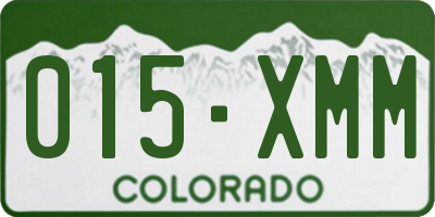 CO license plate 015XMM