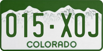 CO license plate 015XOJ