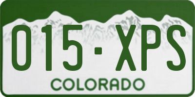 CO license plate 015XPS