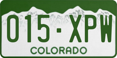 CO license plate 015XPW