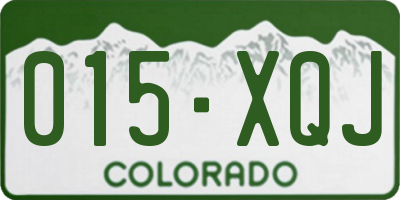 CO license plate 015XQJ