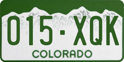 CO license plate 015XQK