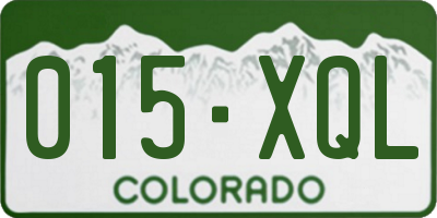 CO license plate 015XQL