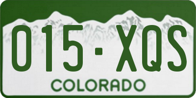 CO license plate 015XQS