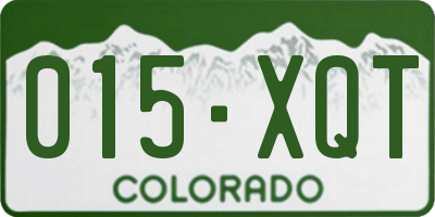 CO license plate 015XQT