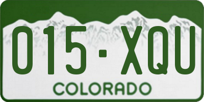 CO license plate 015XQU
