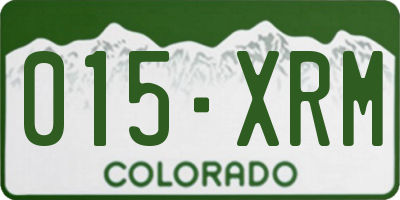 CO license plate 015XRM