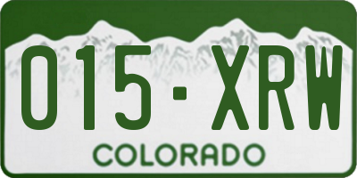 CO license plate 015XRW
