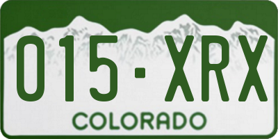 CO license plate 015XRX