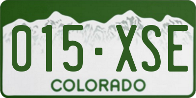 CO license plate 015XSE