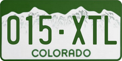 CO license plate 015XTL