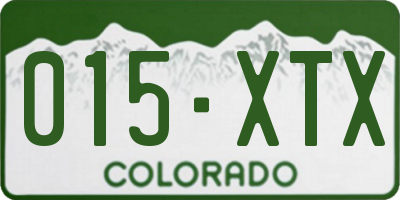 CO license plate 015XTX