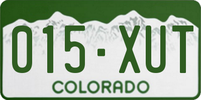 CO license plate 015XUT