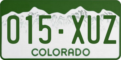 CO license plate 015XUZ