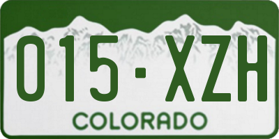 CO license plate 015XZH