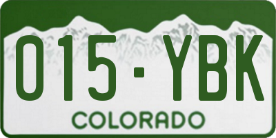CO license plate 015YBK