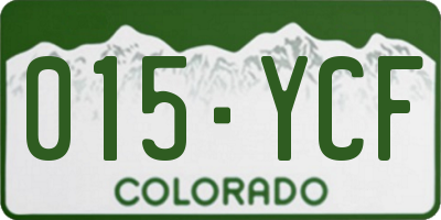CO license plate 015YCF